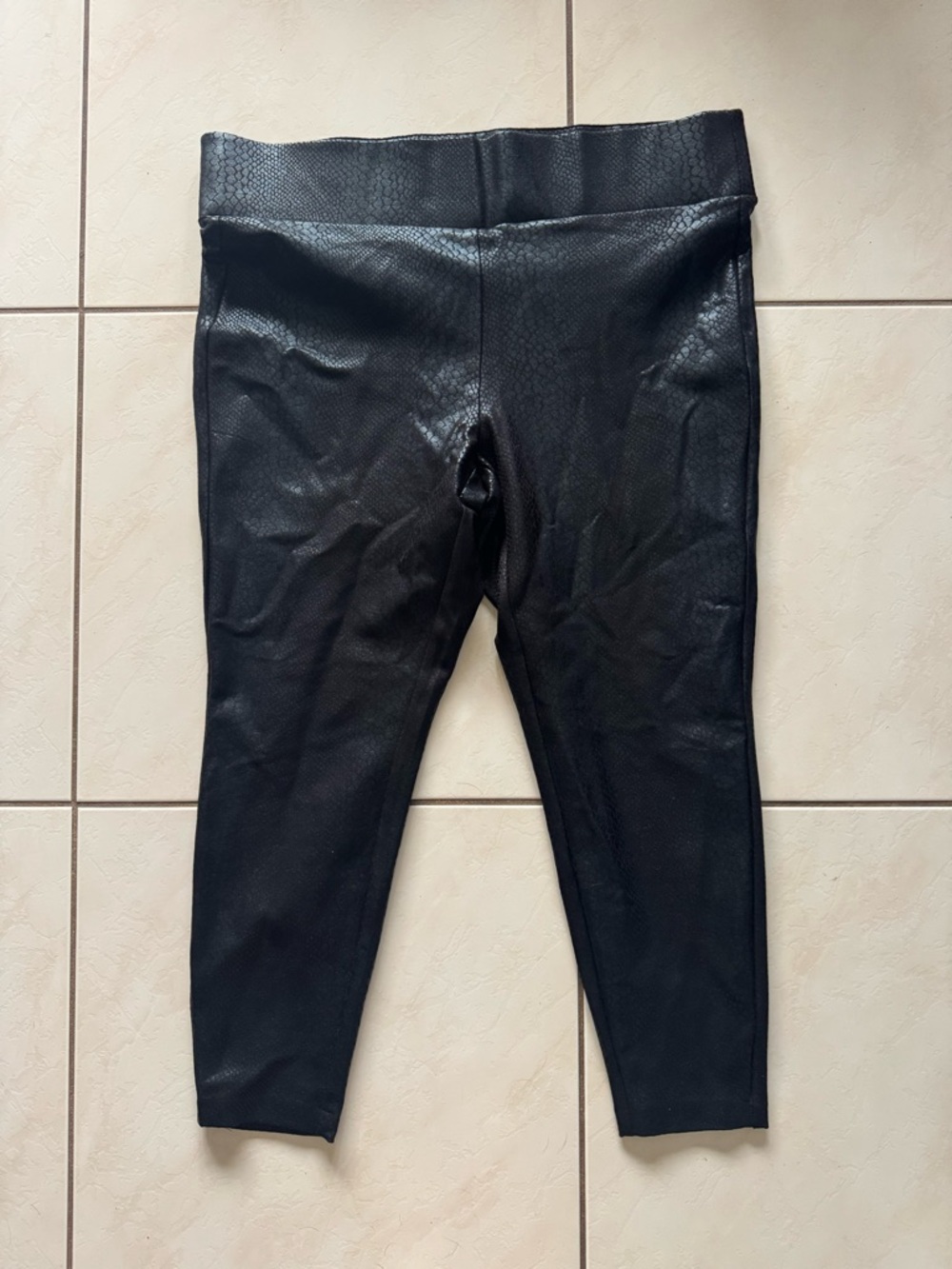 Black Faux-Leather Leggings